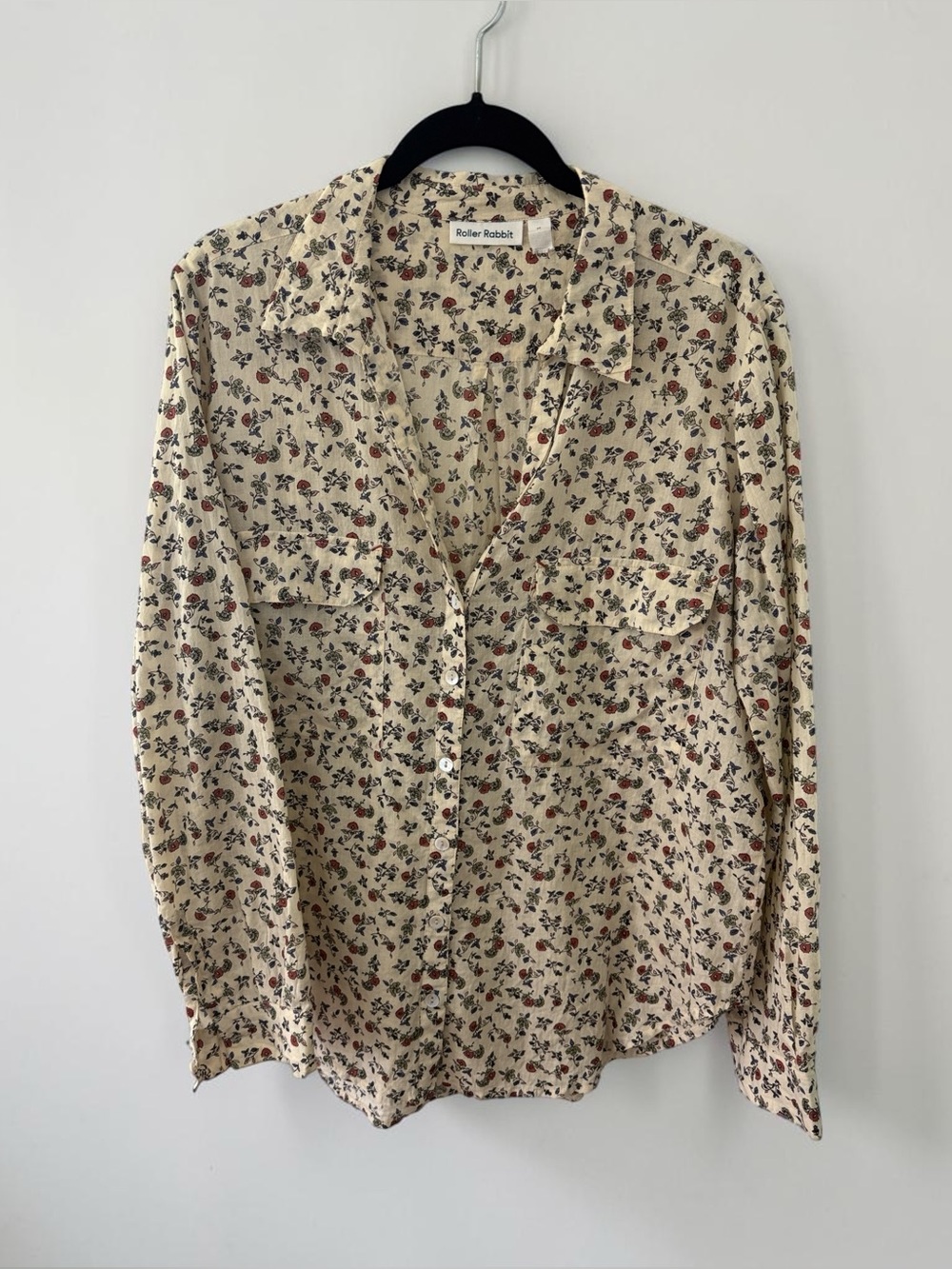 Roller Rabbit Ditsy Floral Button Down Medium